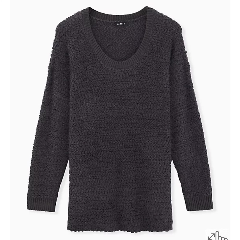 Torrid size 0 grey fuzzy sweater nwt still in package